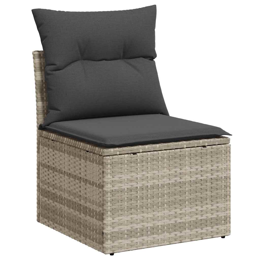 Σετ Καναπέ 6 τμχ. Ανοιχτό Γκρι και Σκούρο Γκρι συνθετικό ρατάν