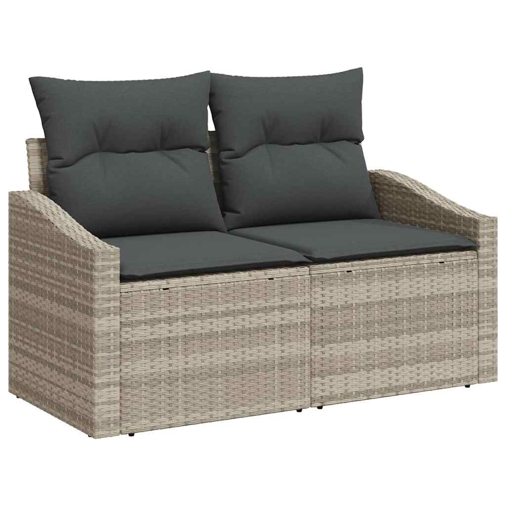 Σετ Καναπέ 4 τμχ. Ανοιχτό γκρι συνθετικό ρατάν