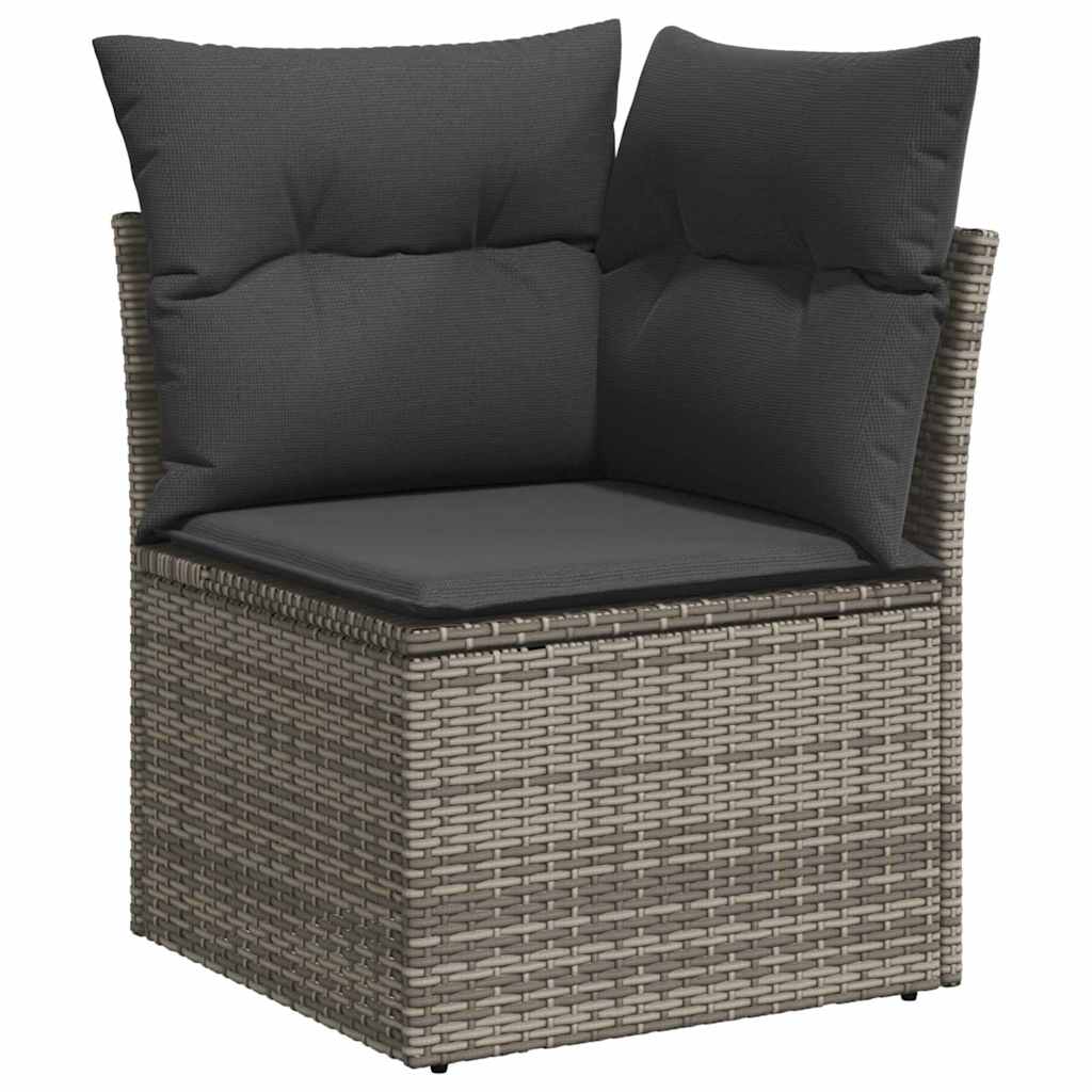 Σετ Καναπέ Κήπου 9 τμχ. 8-Αριθμός καθισμάτων Γκρι Πολυρατάν