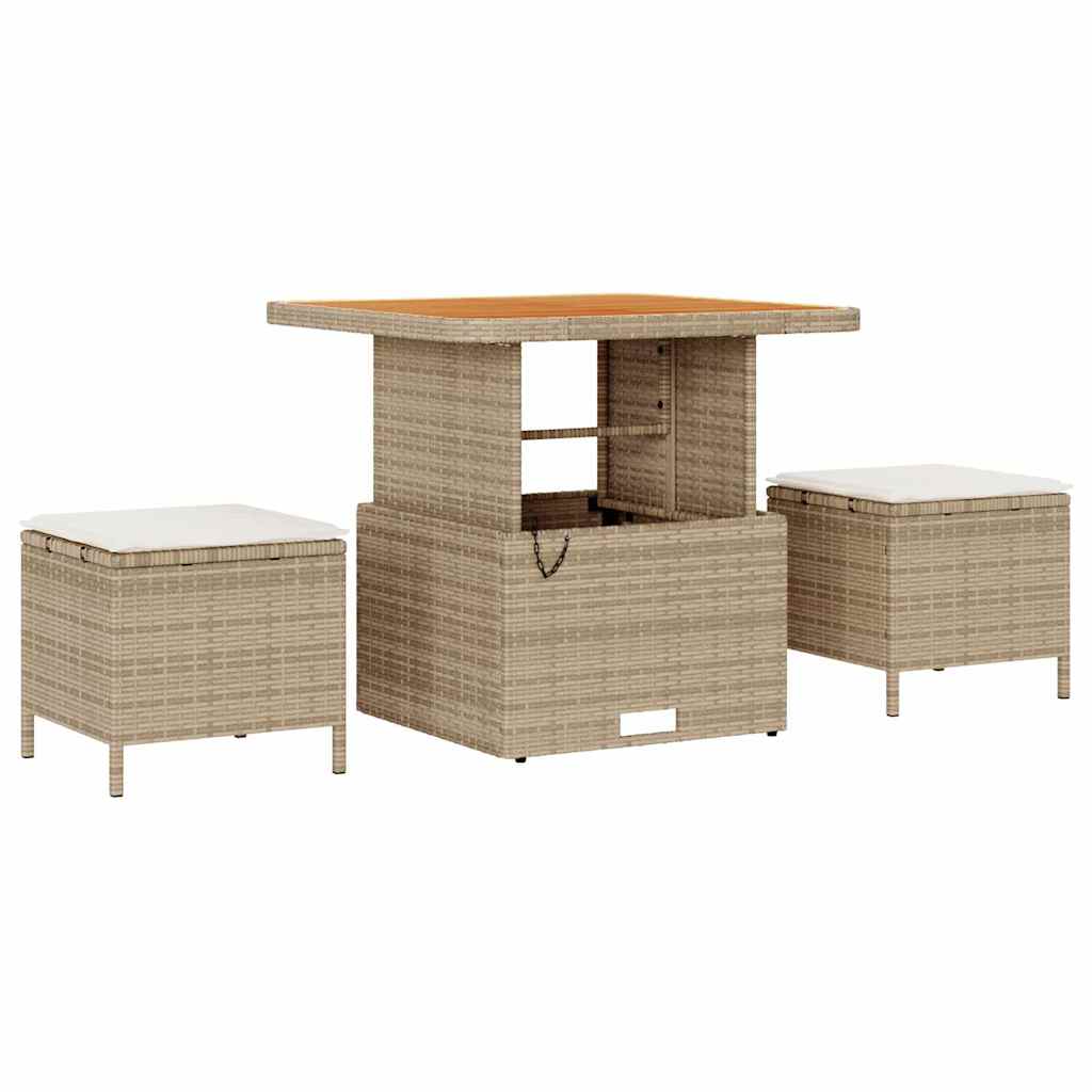 Σετ Καναπέ Κήπου 8 τεμ. 5-Αριθμός καθισμάτων Μπεζ και Κρέμα