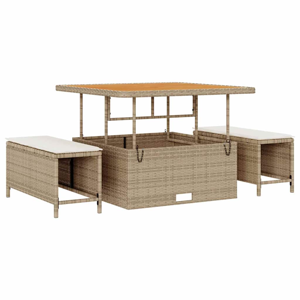 Σετ Καναπέ Κήπου 8 τεμ. 5-Αριθμός καθισμάτων Μπεζ και Κρέμα