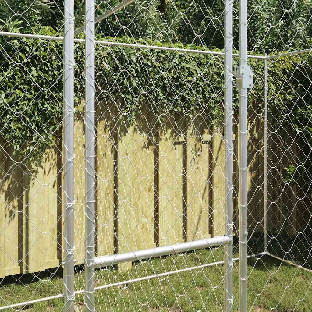 Κλουβί σκύλου Ασημί 400 x 200 x 200 εκ. Επικαλυμμένος Χάλυβας