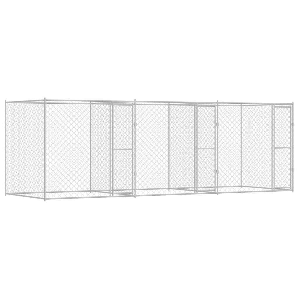 Κλουβί σκύλου Ασημί 600 x 200 x 200 εκ. Επικαλυμμένος Χάλυβας