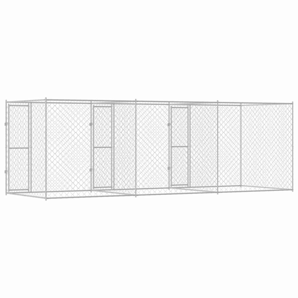 Κλουβί σκύλου Ασημί 600 x 200 x 200 εκ. Επικαλυμμένος Χάλυβας