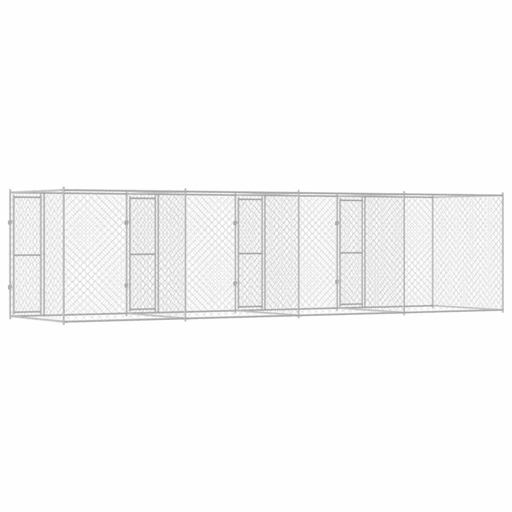 Κλουβί σκύλου Ασημί 800 x 200 x 200 εκ. Επικαλυμμένος Χάλυβας