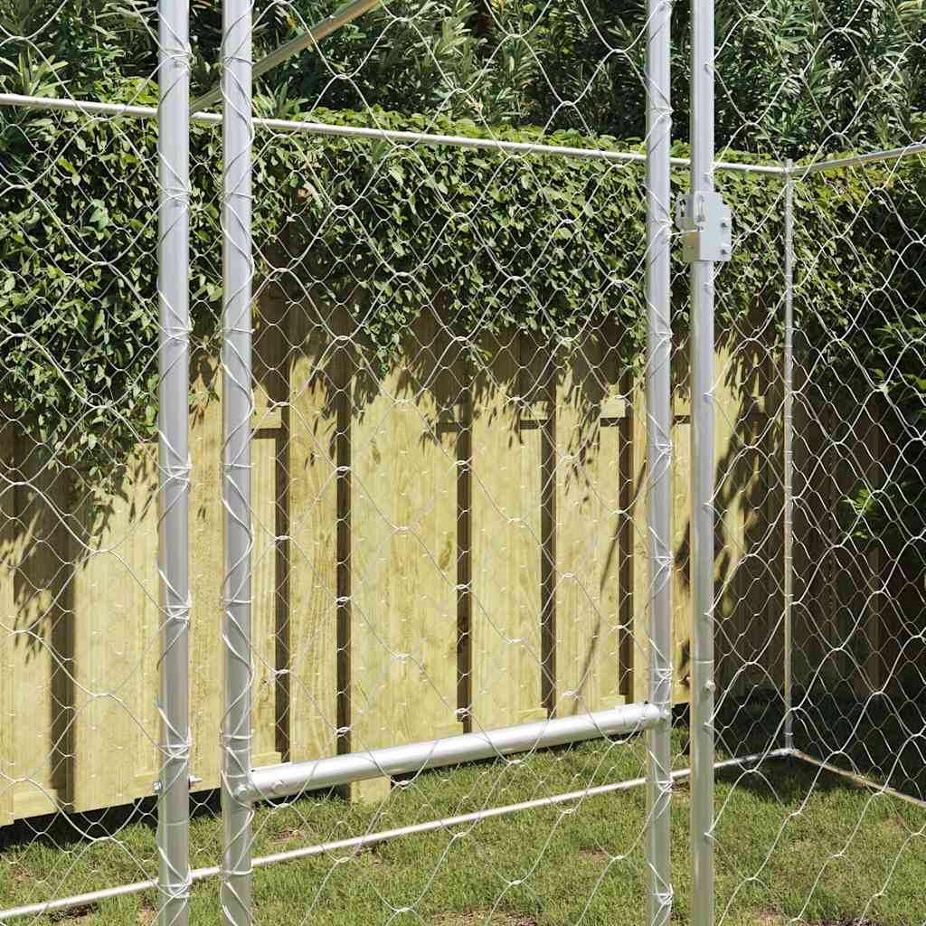 Κλουβί σκύλου Ασημί 400 x 200 x 200 εκ. Επικαλυμμένος Χάλυβας