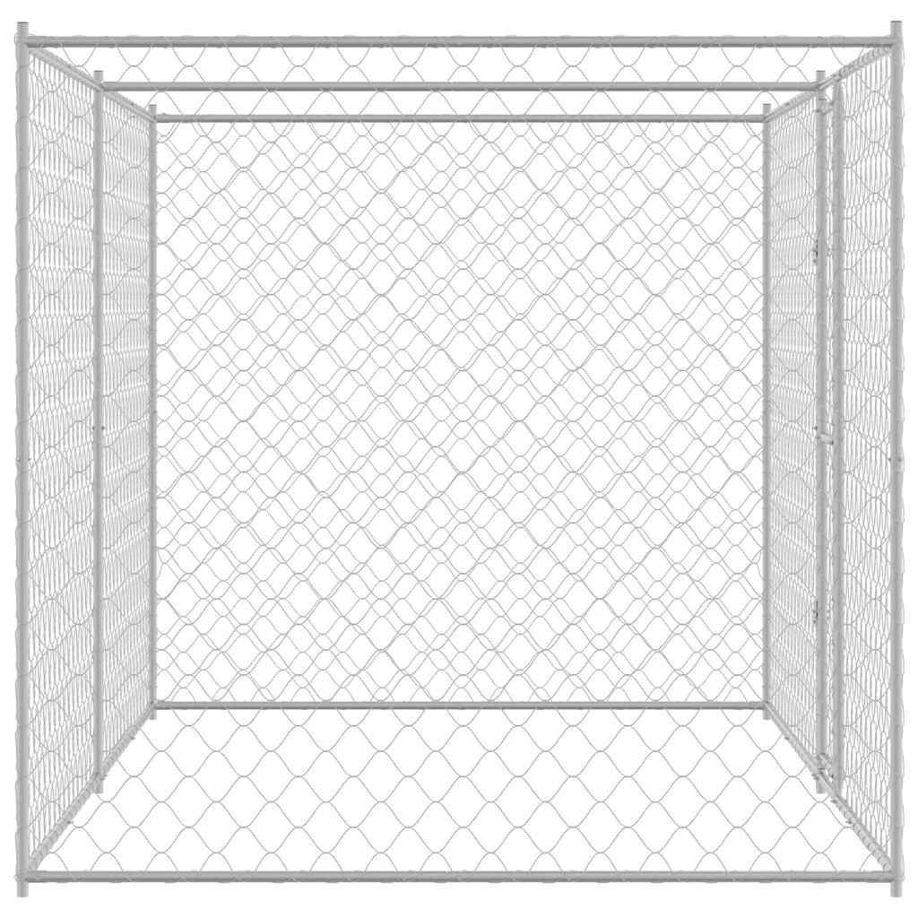 Κλουβί σκύλου Ασημί 400 x 200 x 200 εκ. Επικαλυμμένος Χάλυβας