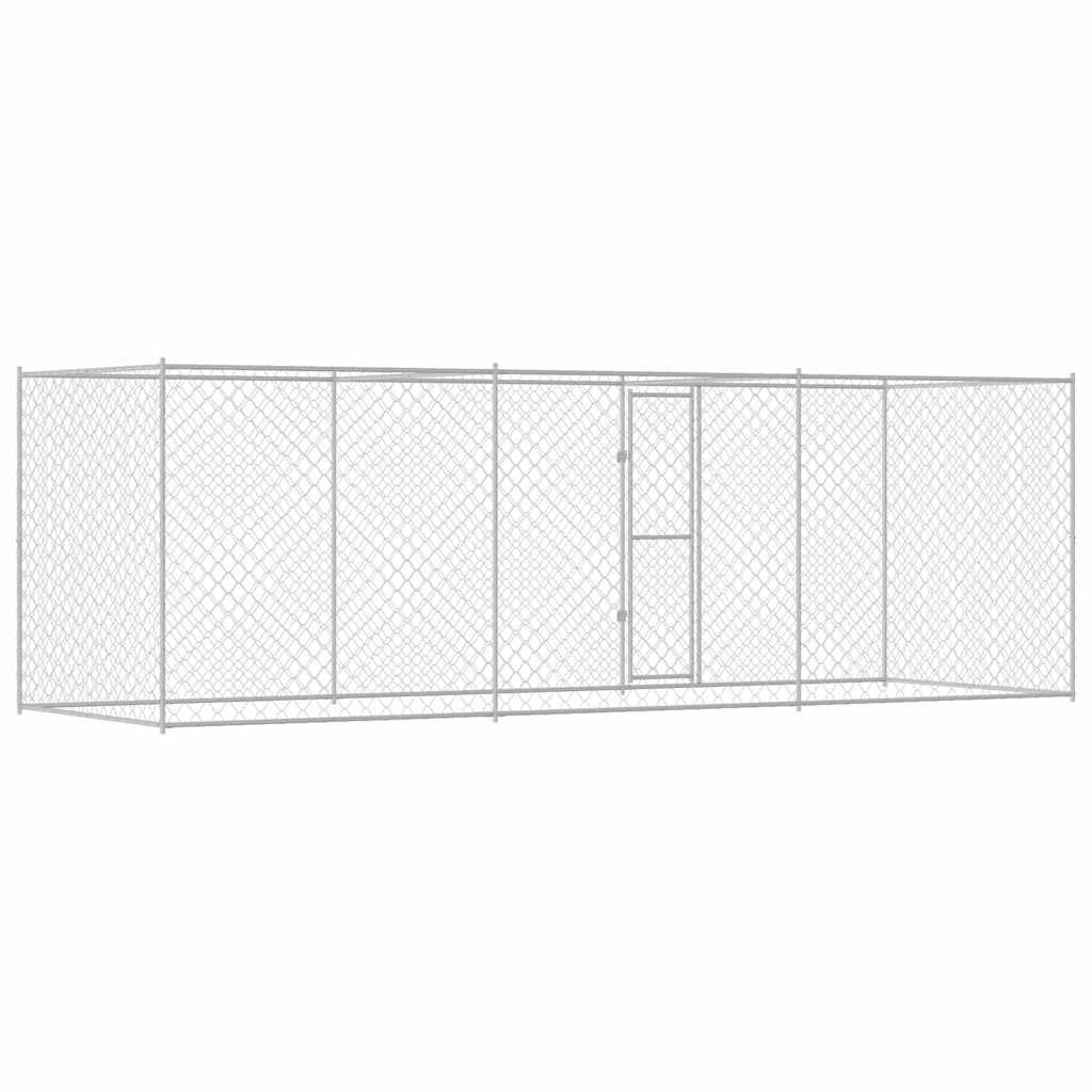 Κλουβί σκύλου Ασημί 600 x 200 x 200 εκ. Επικαλυμμένος Χάλυβας