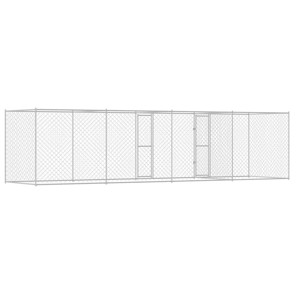 Κλουβί σκύλου Ασημί 600 x 200 x 200 εκ. Επικαλυμμένος Χάλυβας