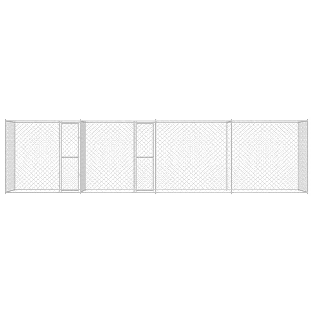 Κλουβί σκύλου Ασημί 600 x 200 x 200 εκ. Επικαλυμμένος Χάλυβας