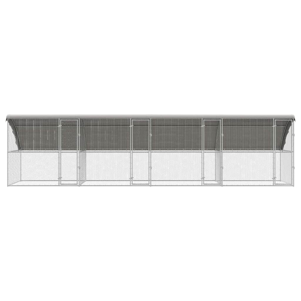 Κοτέτσι με 4 πόρτες 4 τεμ. Ασημί 800x200x200cm