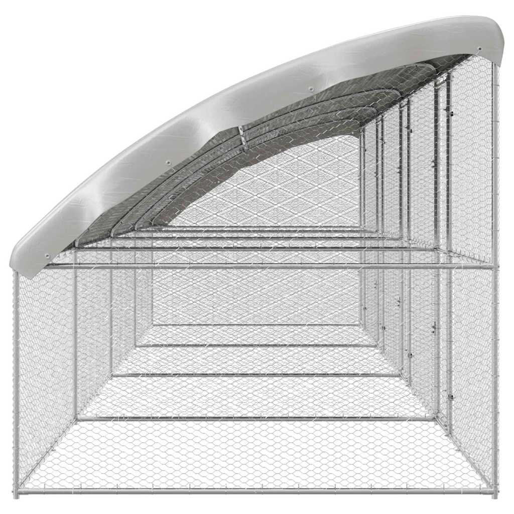 Κοτέτσι με 4 πόρτες 4 τεμ. Ασημί 800x200x200cm
