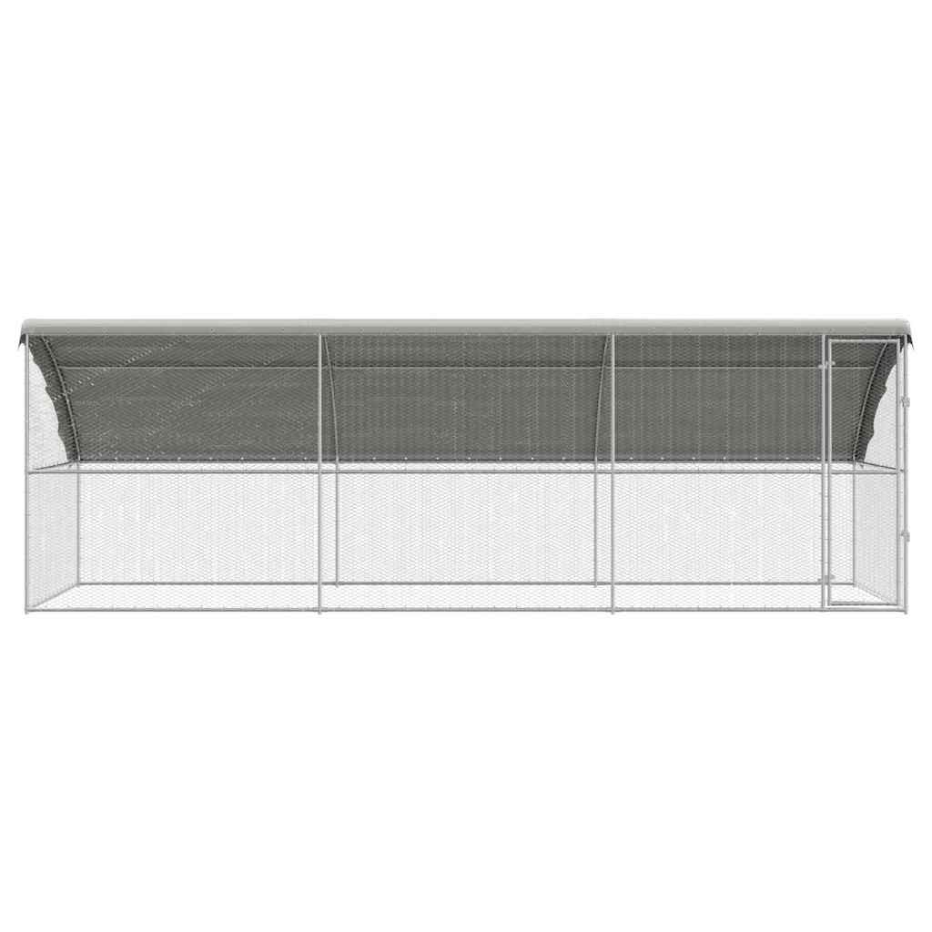 Κλουβί για Κοτόπουλα με 1 Πόρτα 3 τεμ. Ασημί 600x200x200 εκ.