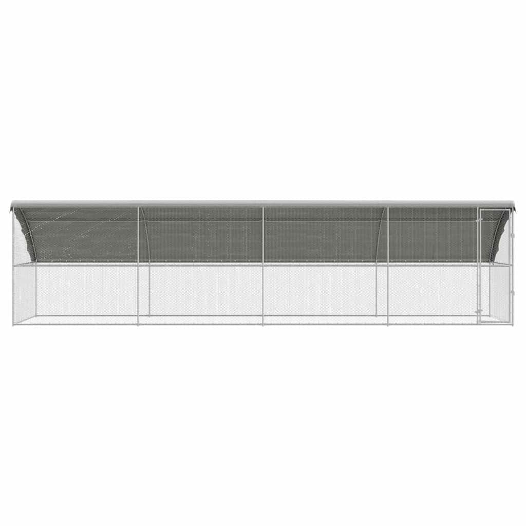Κοτέτσι με 1 πόρτα 4 τεμ. Ασημί 800x200x200cm