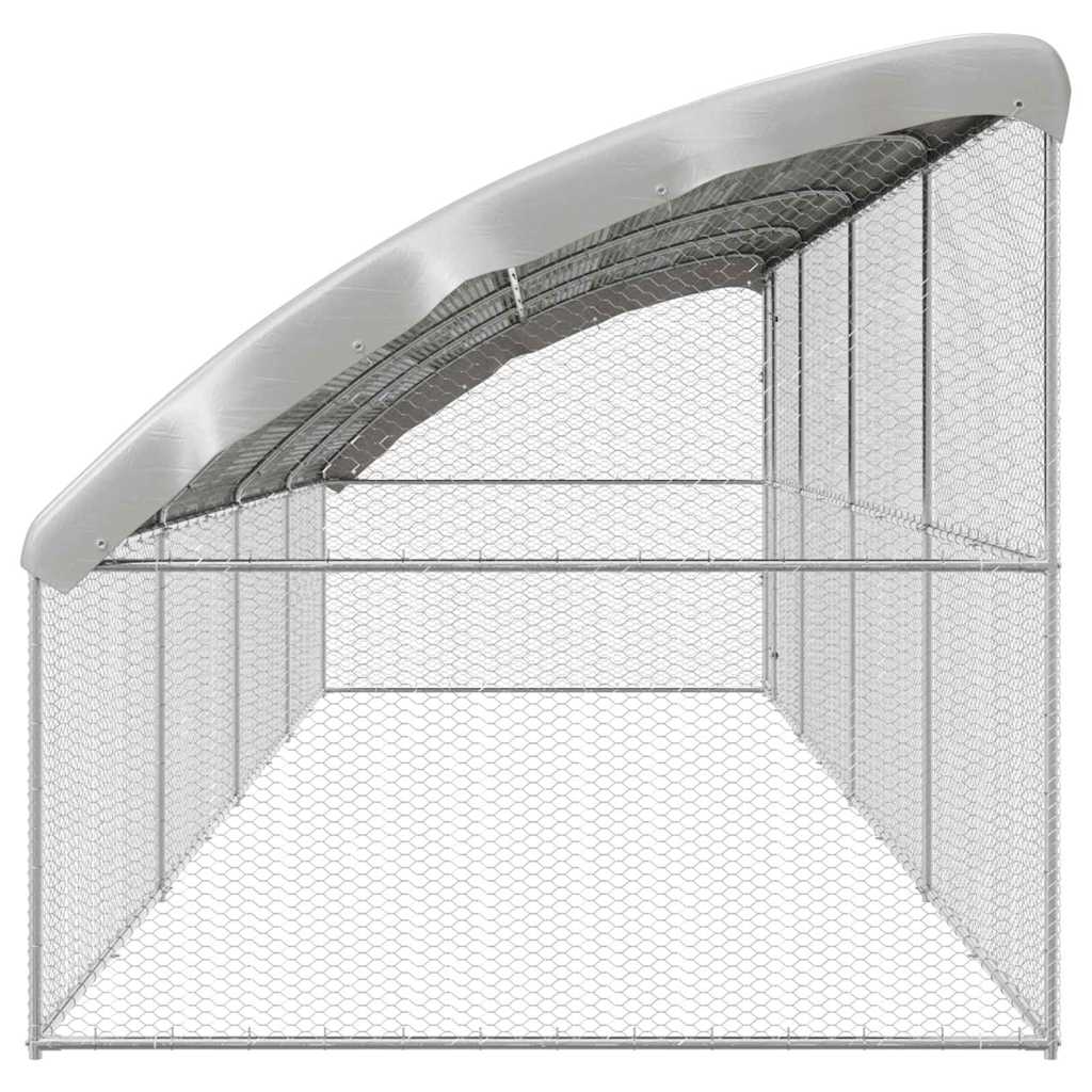 Κοτέτσι με 1 πόρτα 4 τεμ. Ασημί 800x200x200cm