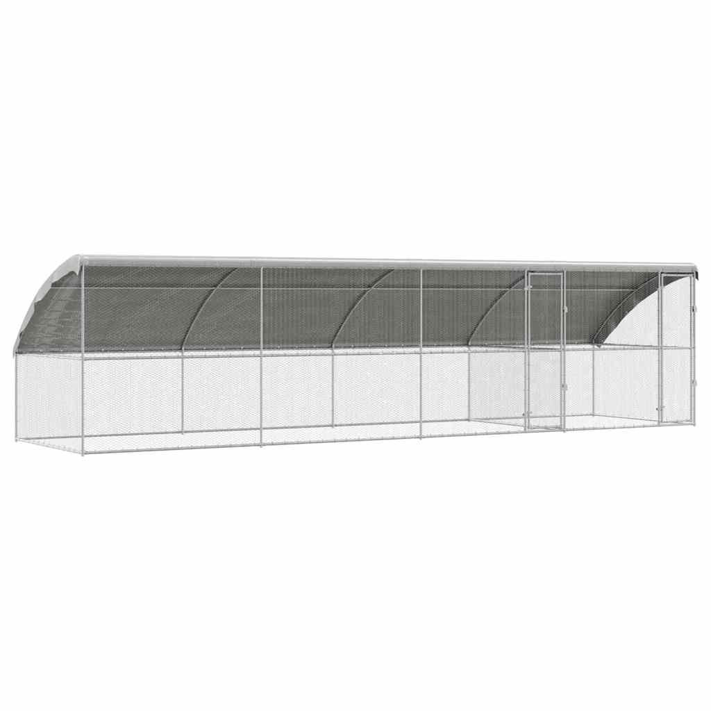 Κλουβί για κότες με 2 πόρτες 4 τεμ. Ασημί 800x200x200cm