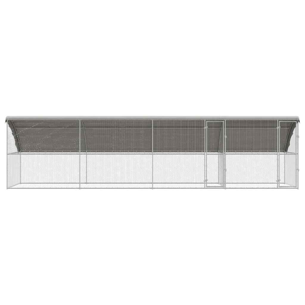 Κλουβί για κότες με 2 πόρτες 4 τεμ. Ασημί 800x200x200cm