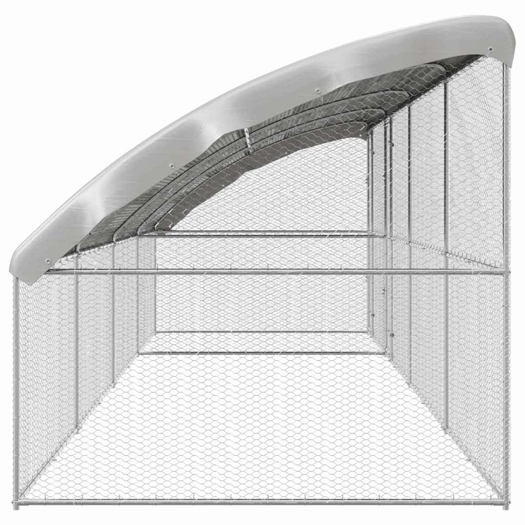 Κλουβί για κότες με 2 πόρτες 4 τεμ. Ασημί 800x200x200cm