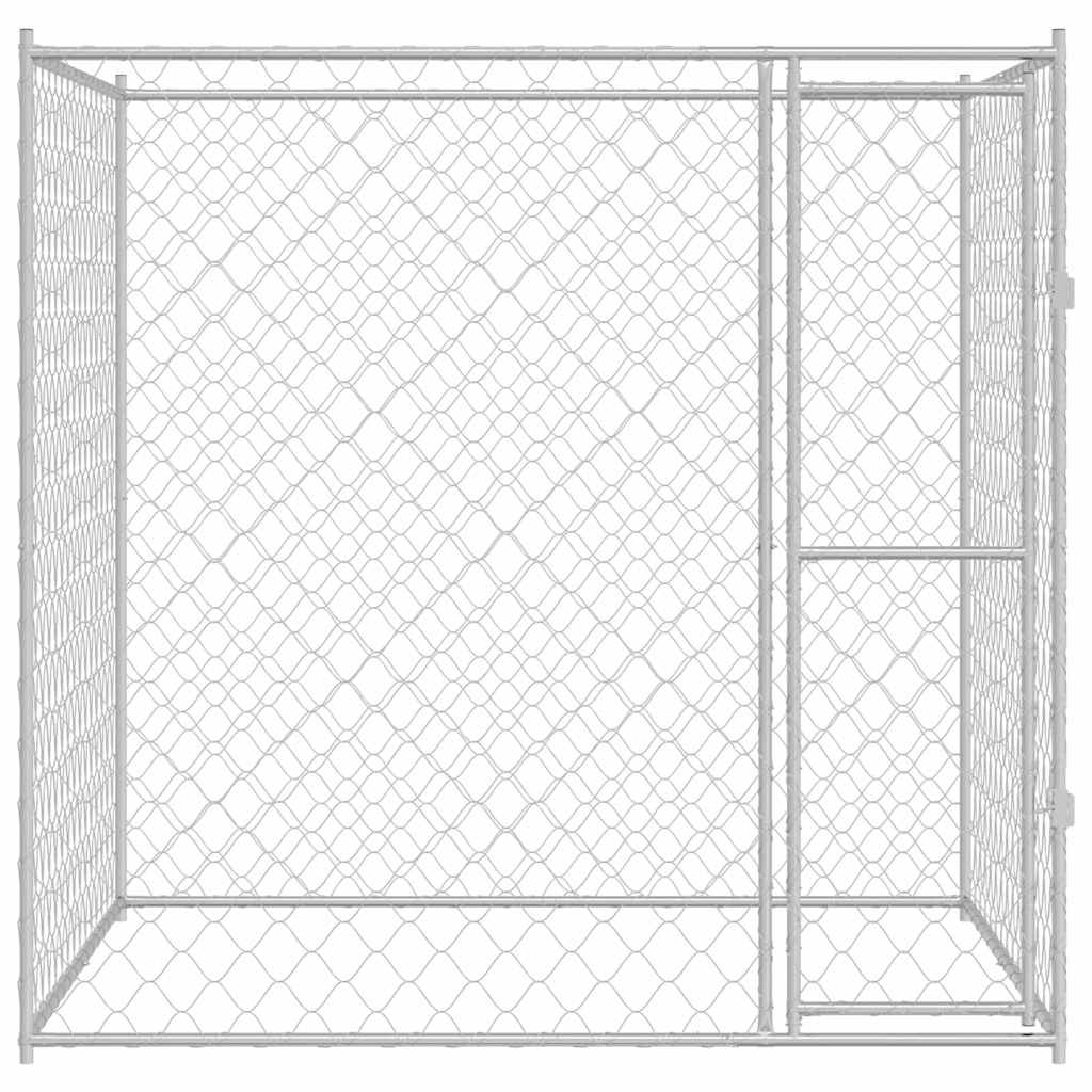 Κλουβί σκύλου Ασημί 200 x 200 x 200 cm Επικαλυμμένος Χάλυβας