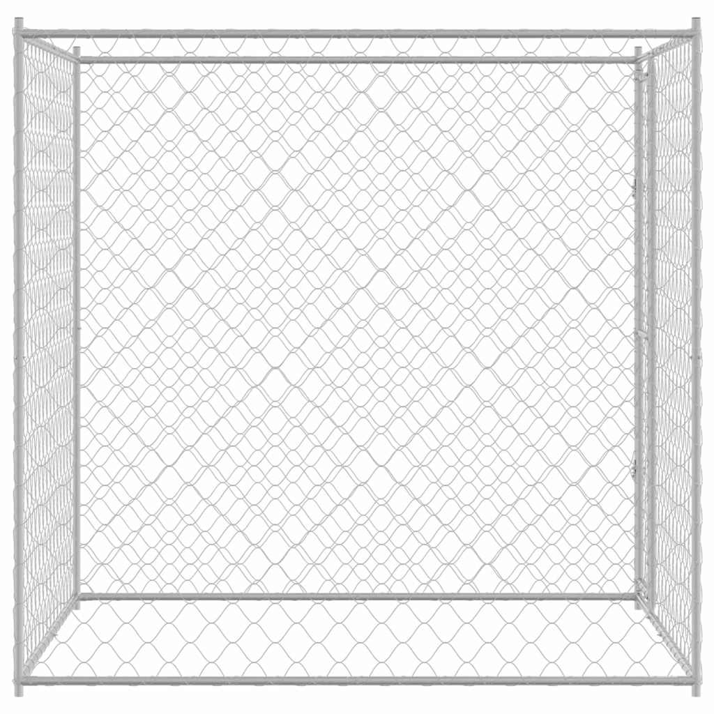 Κλουβί σκύλου Ασημί 200 x 200 x 200 cm Επικαλυμμένος Χάλυβας