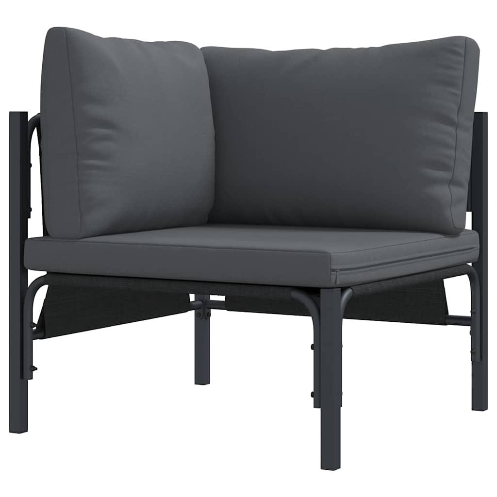 Εξωτερικά Έπιπλα με μαξιλάρι Ανθρακί 80 x 80 x 71 cm Ατσάλι
