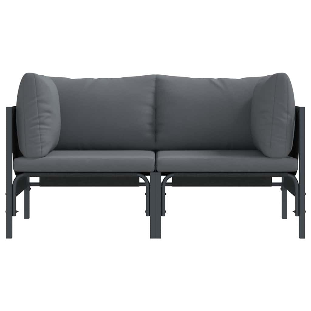 Εξωτερικά Έπιπλα 2 Τεμάχιο Ανθρακί 80 x 80 x 71 cm Ατσάλι