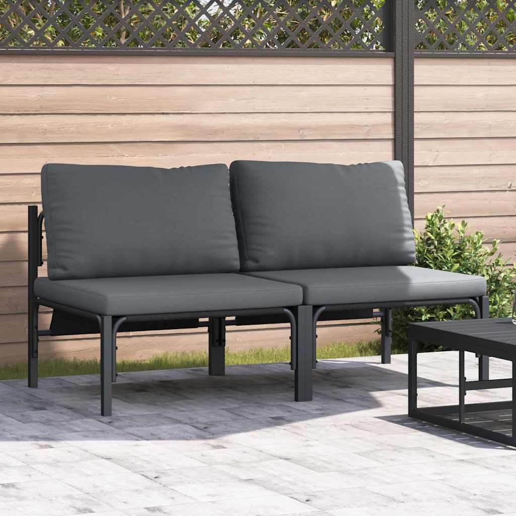 Εξωτερικά Έπιπλα 2 Τεμάχιο Ανθρακί 80 x 80 x 71 cm Ατσάλι