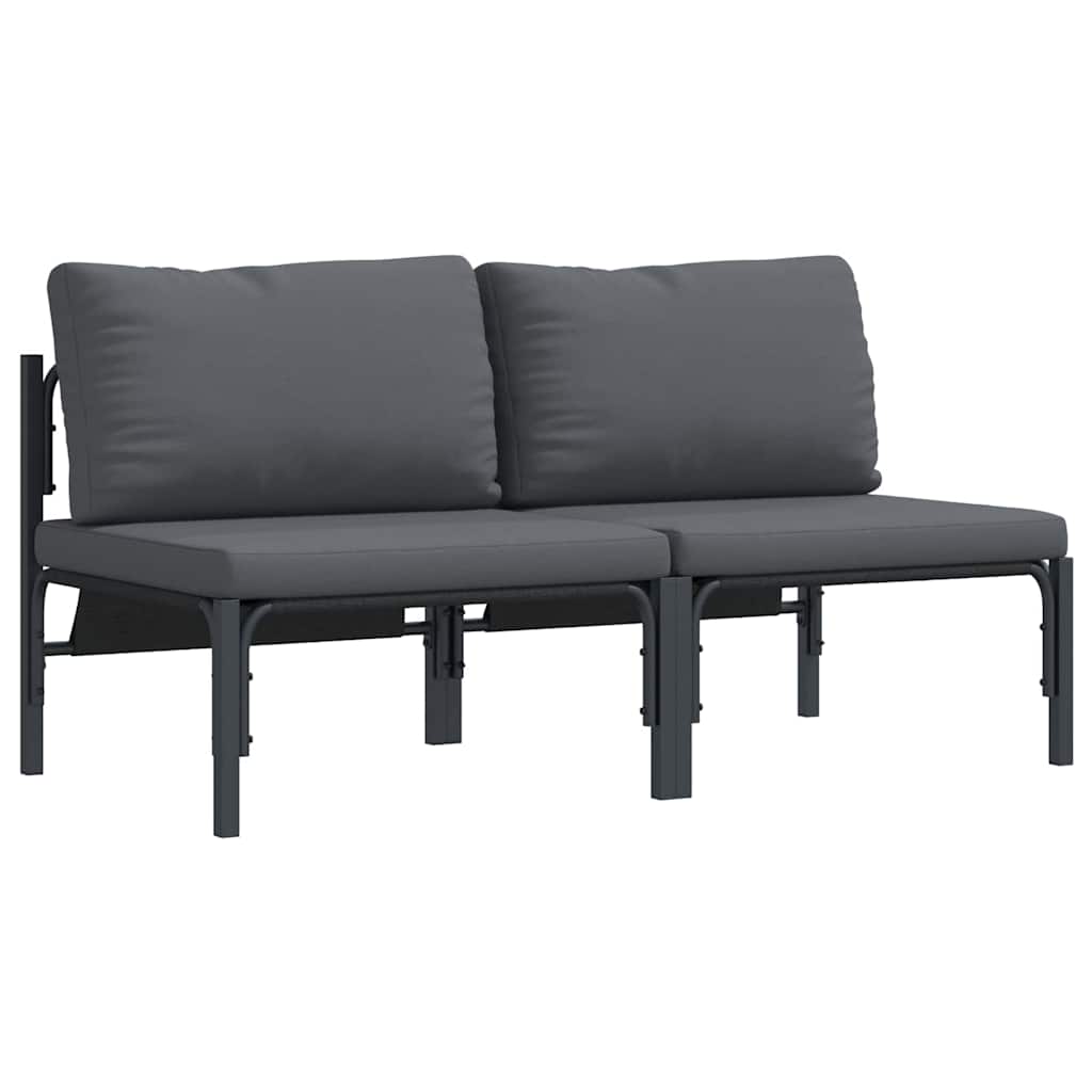 Εξωτερικά Έπιπλα 2 Τεμάχιο Ανθρακί 80 x 80 x 71 cm Ατσάλι