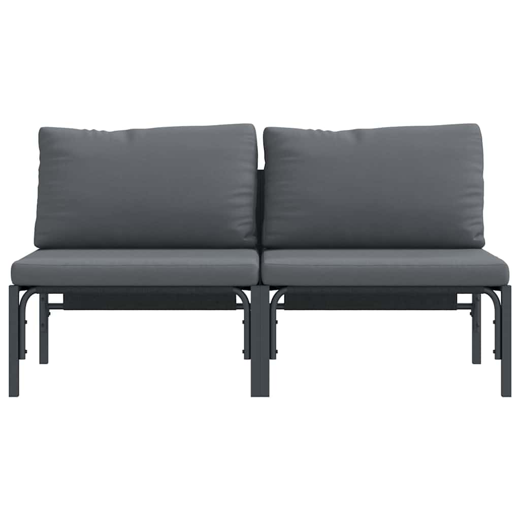 Εξωτερικά Έπιπλα 2 Τεμάχιο Ανθρακί 80 x 80 x 71 cm Ατσάλι