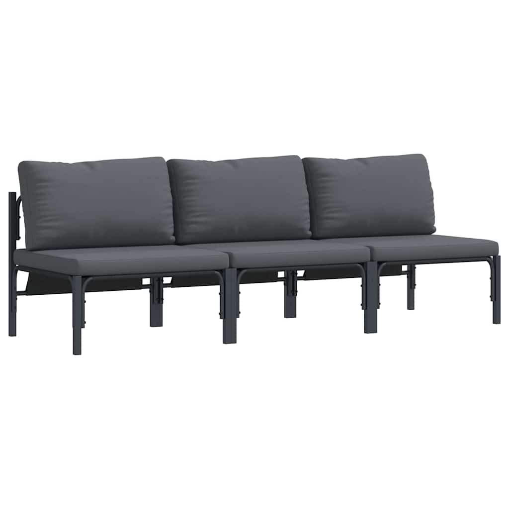Εξωτερικά Έπιπλα 3 Τεμάχιο Ανθρακί 80 x 80 x 71 cm Ατσάλι