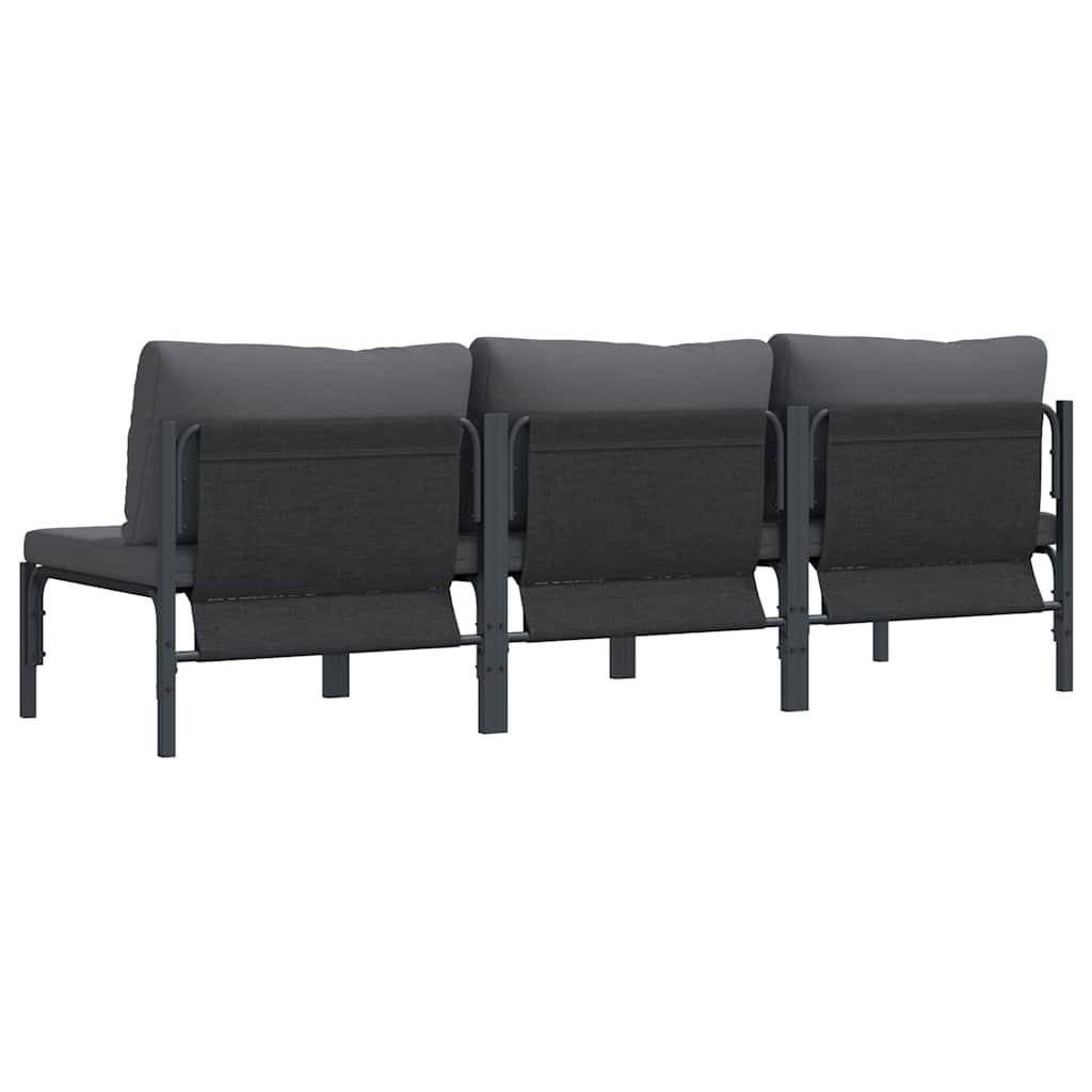 Εξωτερικά Έπιπλα 3 Τεμάχιο Ανθρακί 80 x 80 x 71 cm Ατσάλι