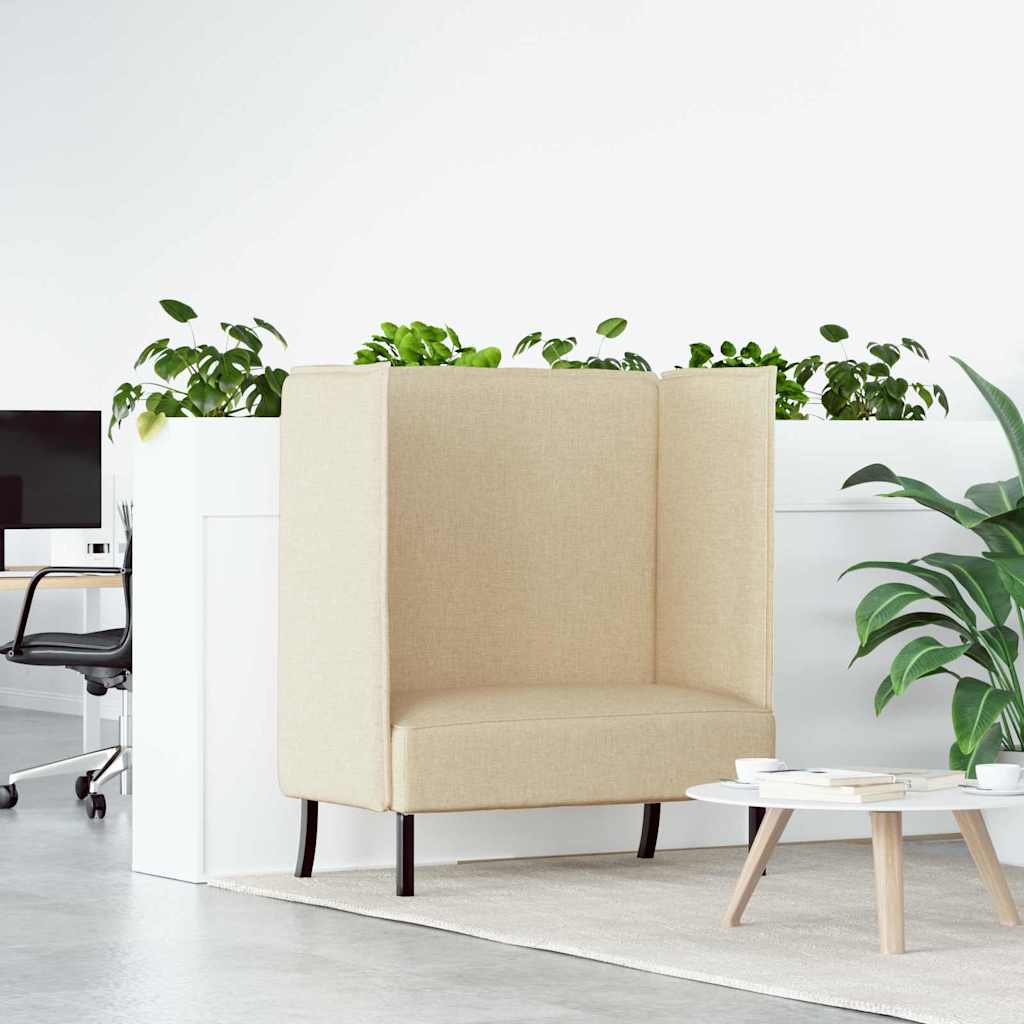 Καναπές Υψηλής Πλάτης 101cm Κρεμ ύφασμα