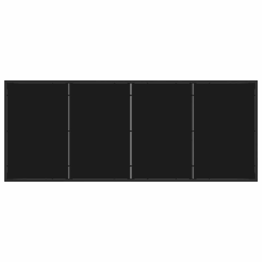 Σέτ φαγητού για κήπο 9 τμχ. Μαύρο Textilene και Χάλυβας