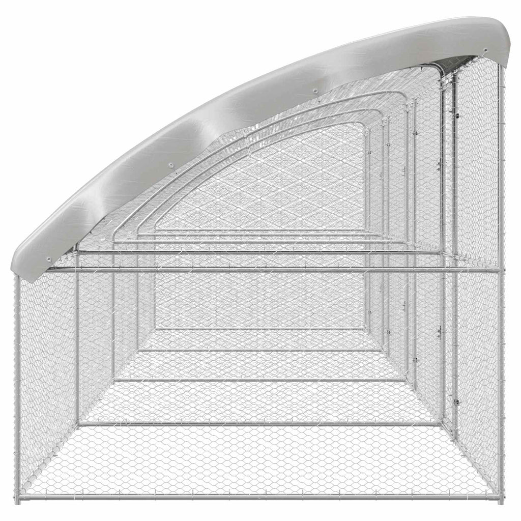 Κλουβί για κότες 4 τμχ. Ασημί 800 x 200 x 200 εκ.