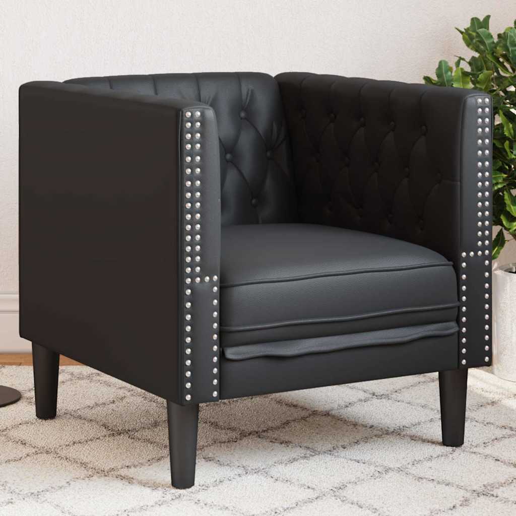 Καναπές Μαύρο 74,5 x 71 x 70,5 εκ. PVC
