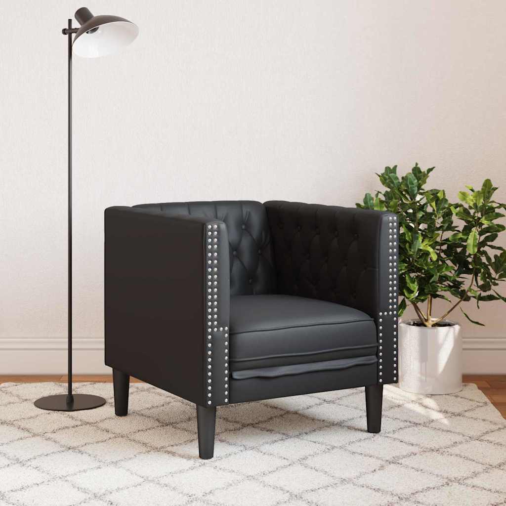 Καναπές Μαύρο 74,5 x 71 x 70,5 εκ. PVC
