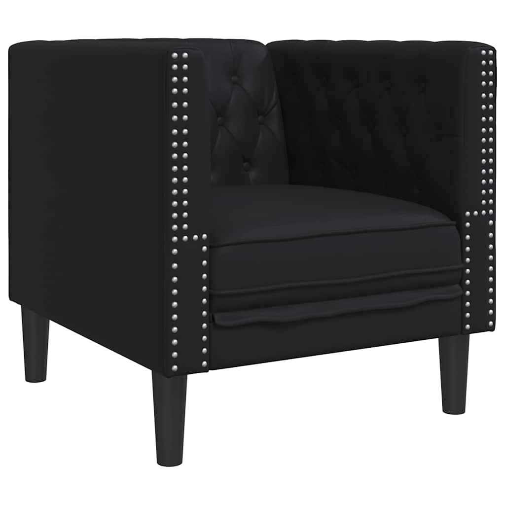 Καναπές Μαύρο 74,5 x 71 x 70,5 εκ. PVC
