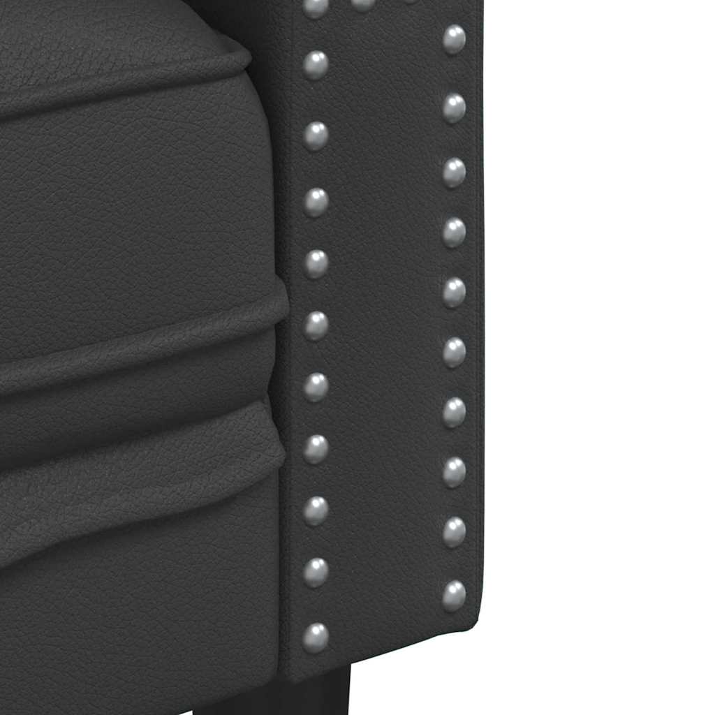 Καναπές Μαύρο 174 x 74,5 x 70,5 εκ. PVC
