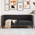 Καναπές Μαύρο 174 x 74,5 x 70,5 εκ. PVC