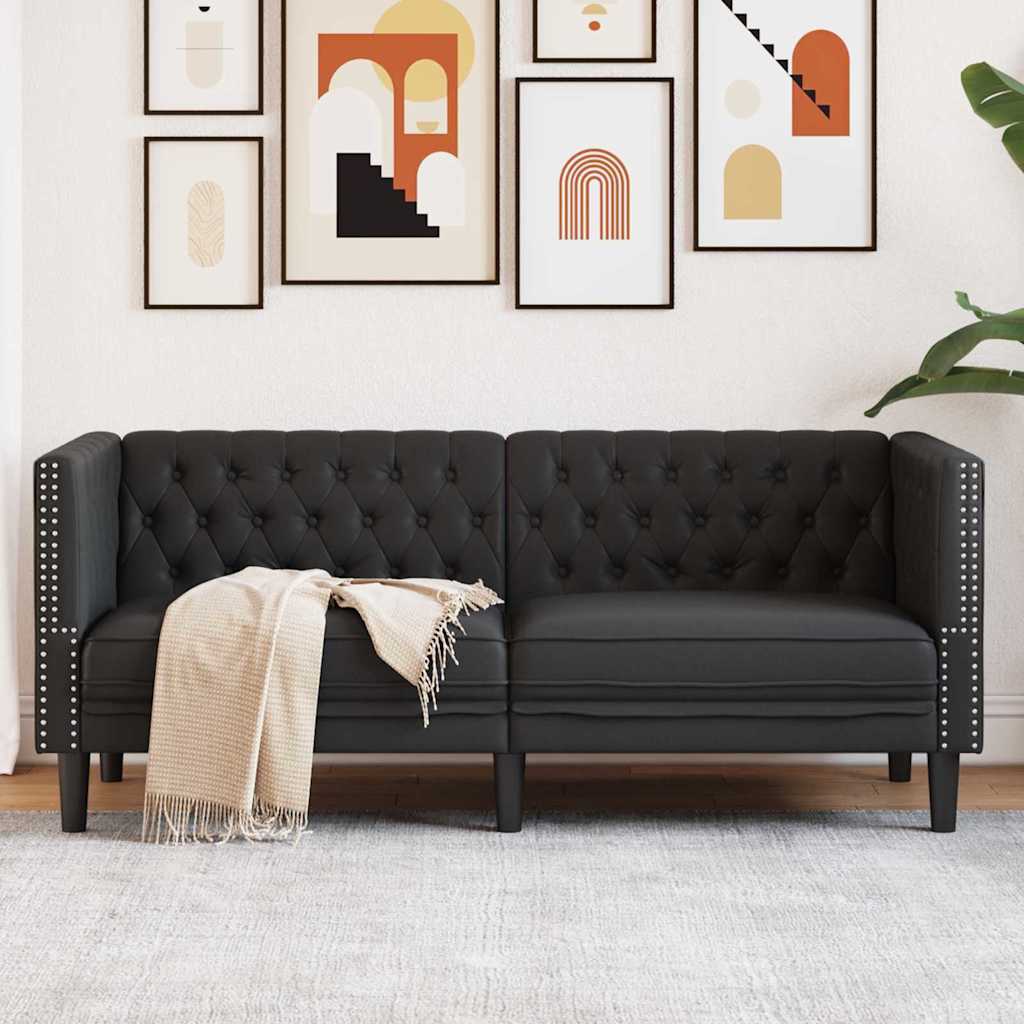 Καναπές Μαύρο 174 x 74,5 x 70,5 εκ. PVC