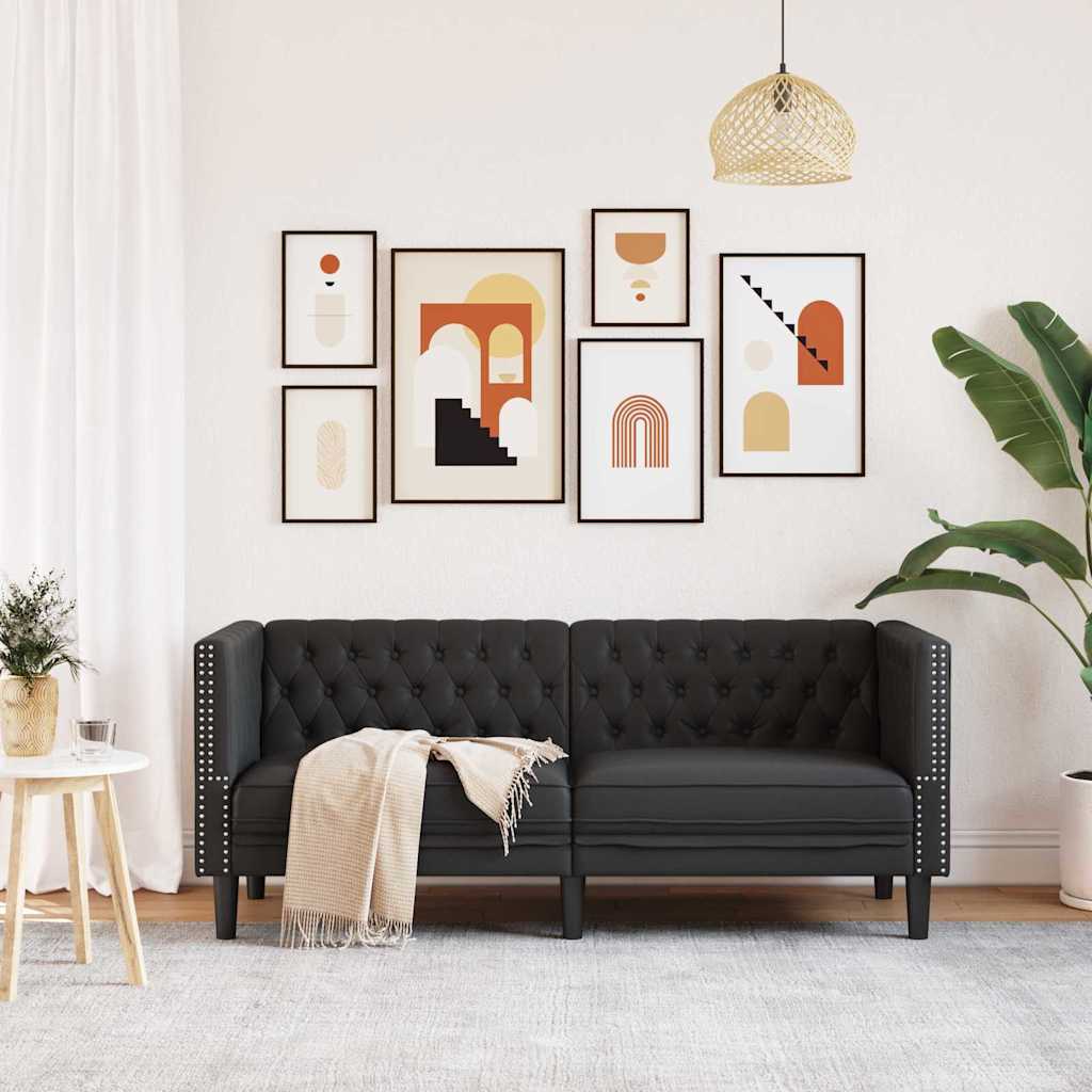 Καναπές Μαύρο 174 x 74,5 x 70,5 εκ. PVC