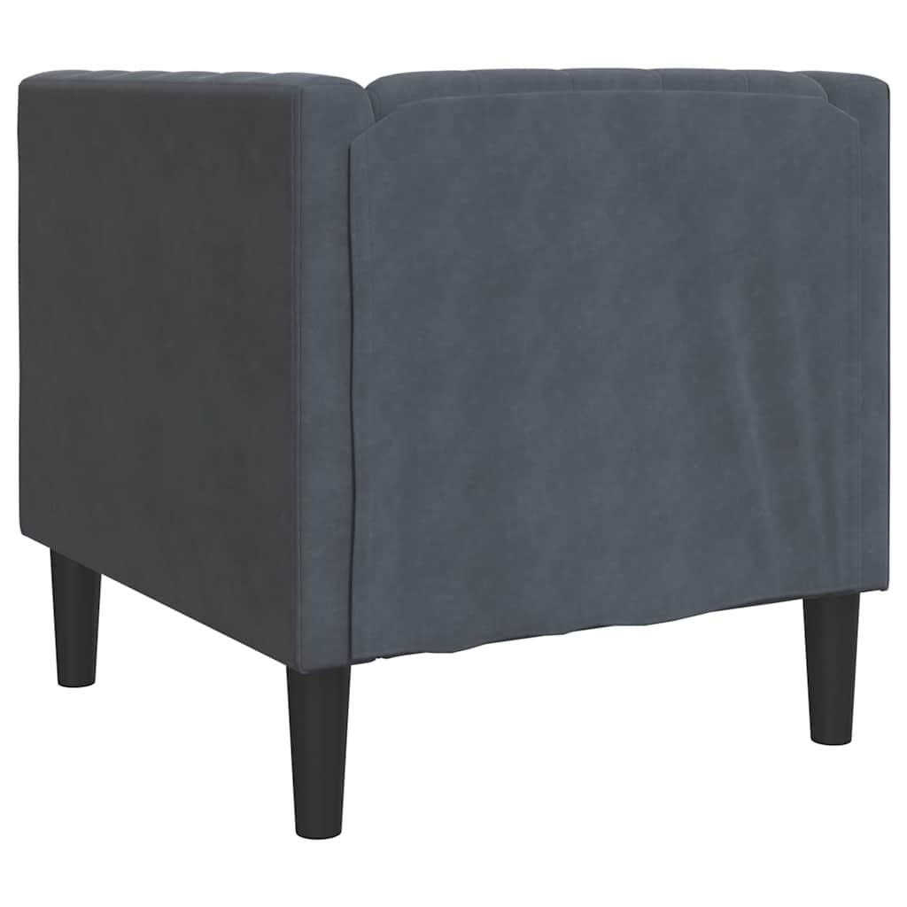 Καναπές Σκούρο Γκρι 74,5 x 71 x 70,5 εκ. Βελούδο
