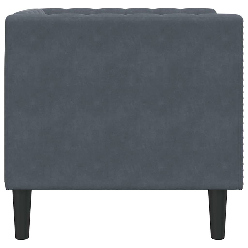 Καναπές Σκούρο Γκρι 74,5 x 71 x 70,5 εκ. Βελούδο