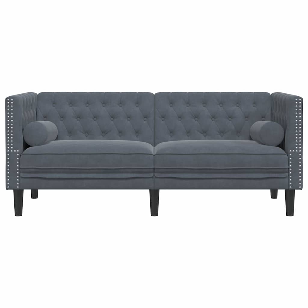 Καναπές Σκούρο Γκρι 174 x 74,5 x 70,5 εκ. Βελούδο