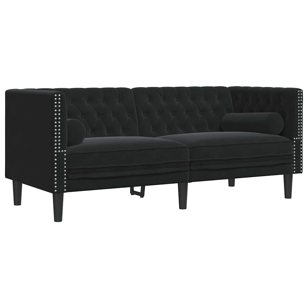 Καναπές Μαύρο 174 x 74,5 x 70,5 εκ. Βελούδο