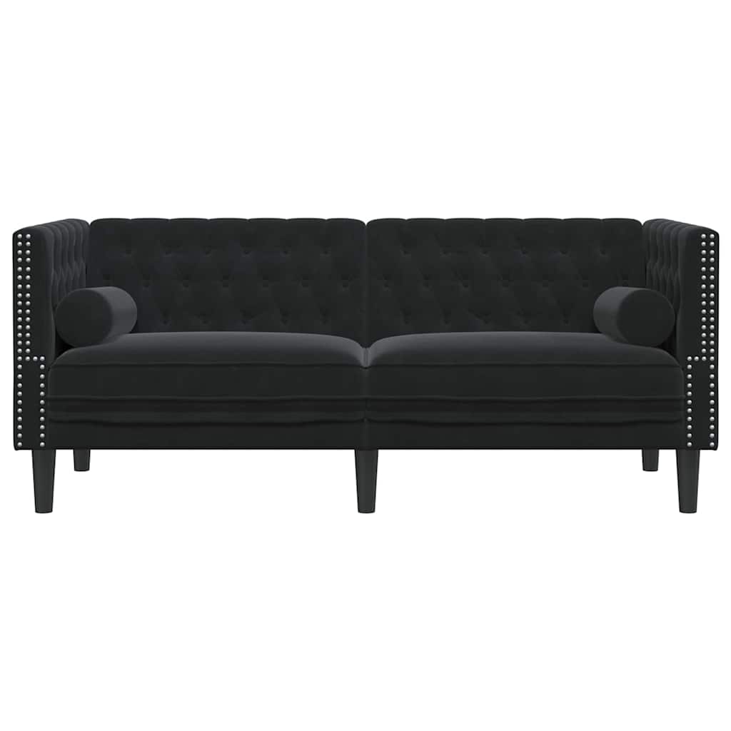 Καναπές Μαύρο 174 x 74,5 x 70,5 εκ. Βελούδο