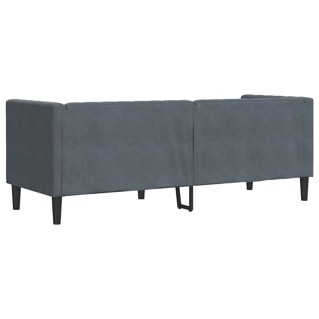 Καναπές Σκούρο Γκρι 194 x 74,5 x 70,5 εκ. Βελούδο