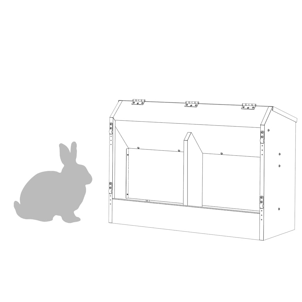 Ταΐστρα Χαμστεριών Ασημί 64,5 x 25,5 x 45,5 εκ. 6 kg
