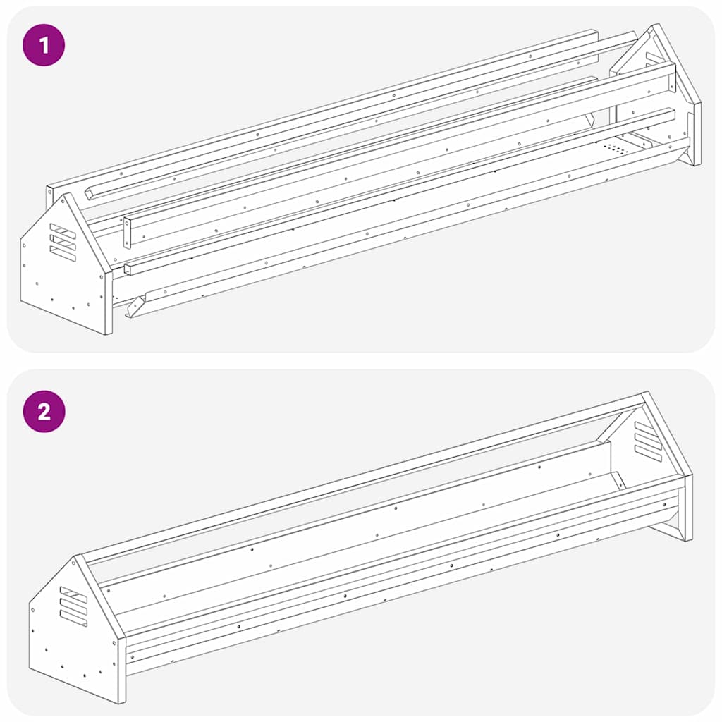 Τάφος ταΐσματος κοτόπουλων Μαύρο 108 x 20,5 x 20 εκ. 5 kg