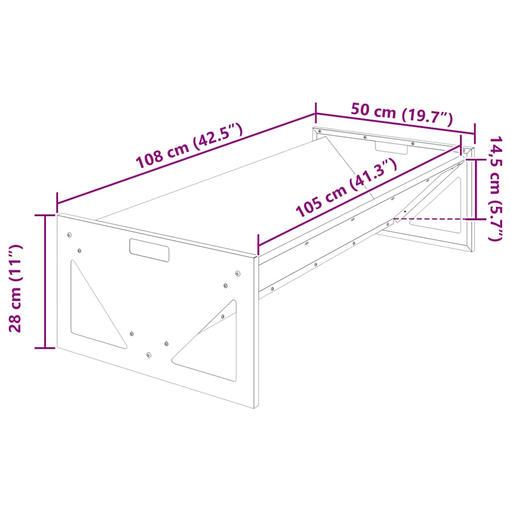 Ταΐστρα για ζώα Μαύρο 108 x 50 x 28 εκ 10 kg